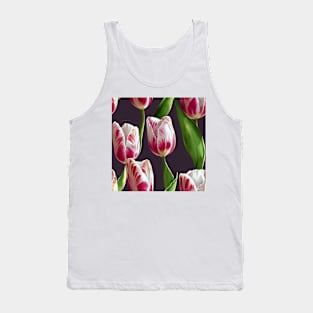 Watercolor tulip pattern Tank Top